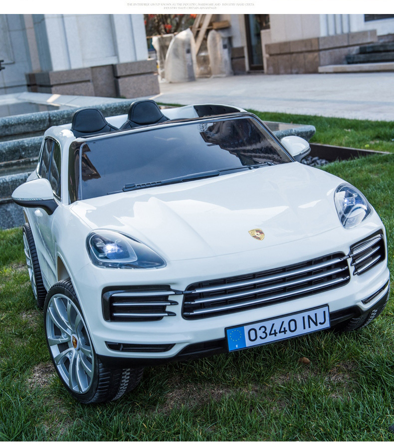 保时捷卡宴儿童电动汽车四轮遥控越野宝宝玩具车可坐人小孩童车