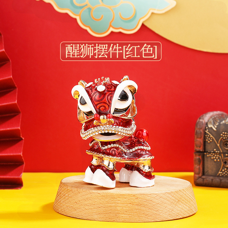 中国风舞狮创意小礼品麒麟合金钥匙扣时尚女生包包挂饰汽车挂件