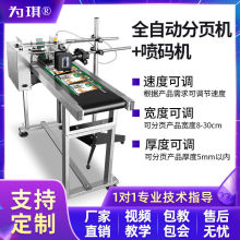 分页机全自动喷码机流水线输送台高速可调节在线打码打生产日期