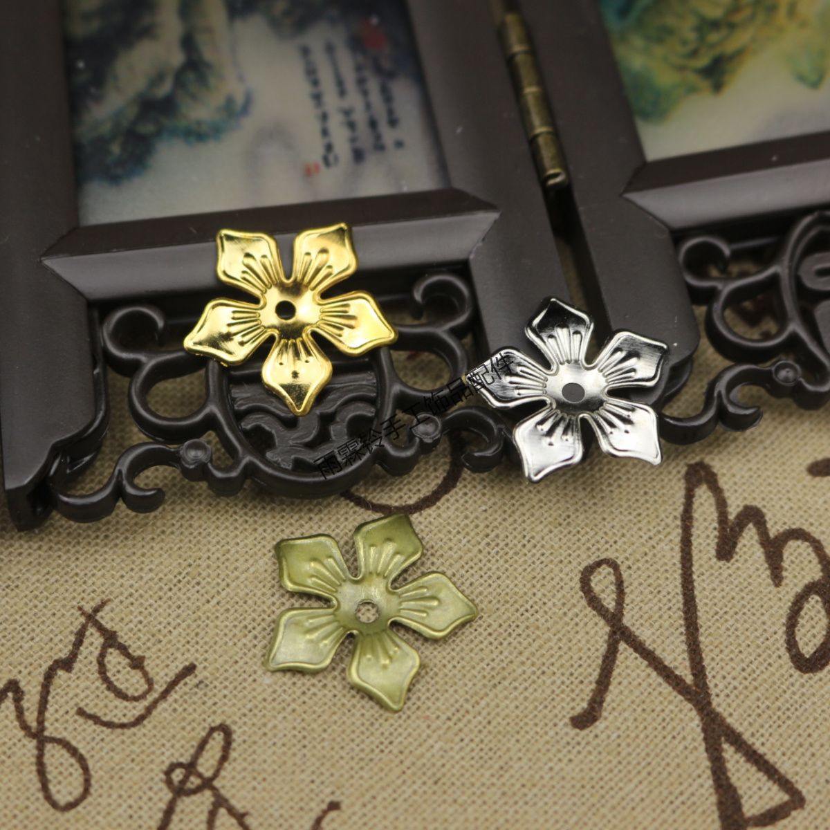 花朵i铁质金属花片古风铁片汉服发簪手工diy头饰材料bjd娃娃配件