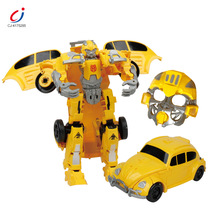 外贸机构儿童男孩变形汽车玩具机器人甲壳虫+面具礼盒礼品模型幼