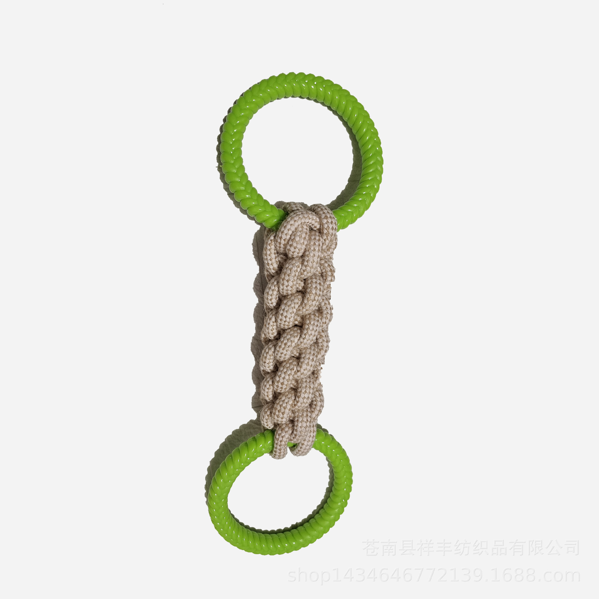 New Product Best-Selling Pet Cotton Rope Toy Bite-Resistant Molar Rod Rubber Ring Braided Rope Medium Large Dog Tug-of-War Interaction