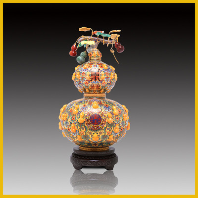 20寸嵌玉万代福寿葫芦