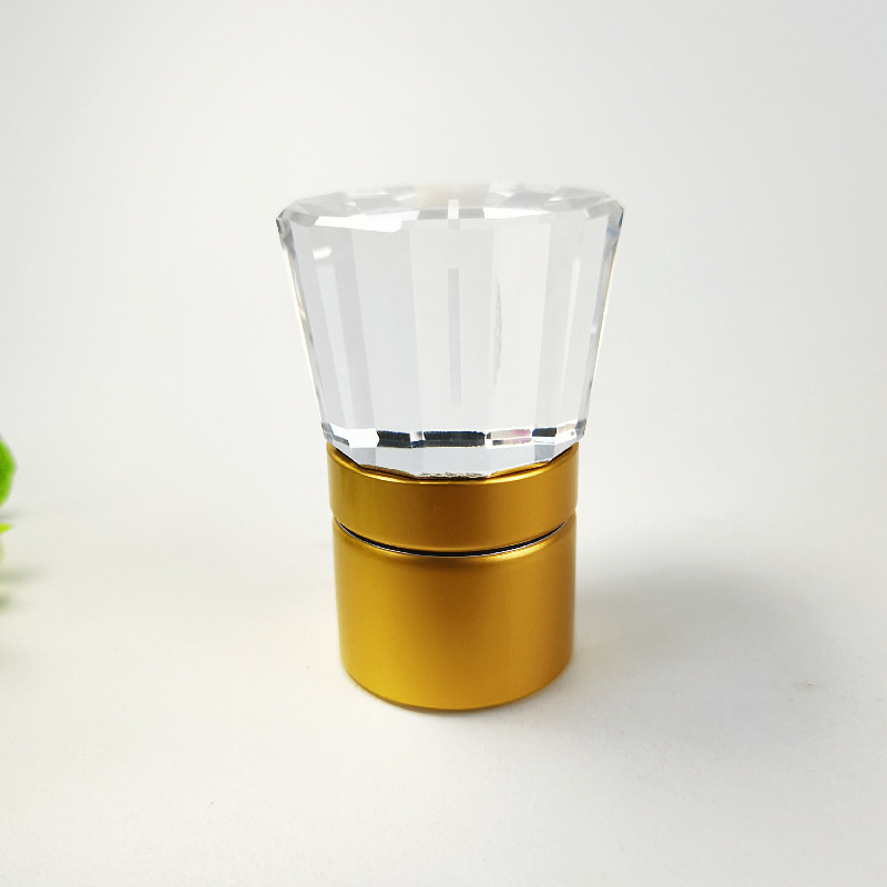 德玺透明多边形菱角面水晶酒瓶盖白酒密封包装使用玻璃镀银酒盖