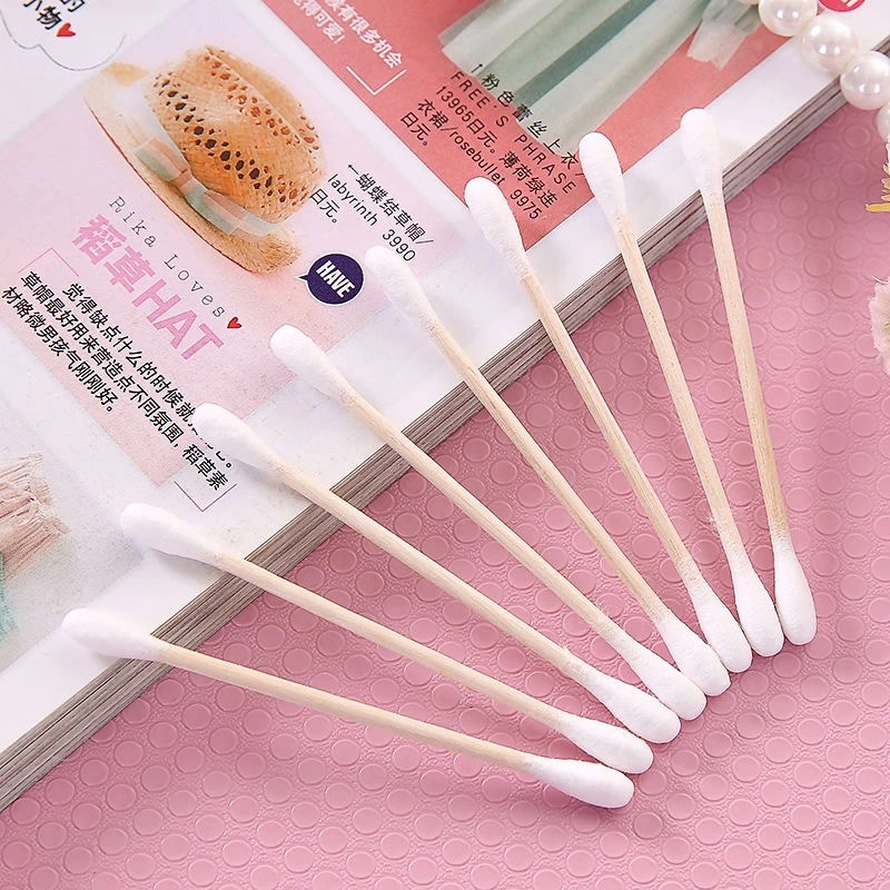 100 Bags of Cotton Swabs Disposable Double-Headed Sanitary Cleaning Cotton Swab Household Makeup Makeup Removal Swab for Ear Cleaning 480