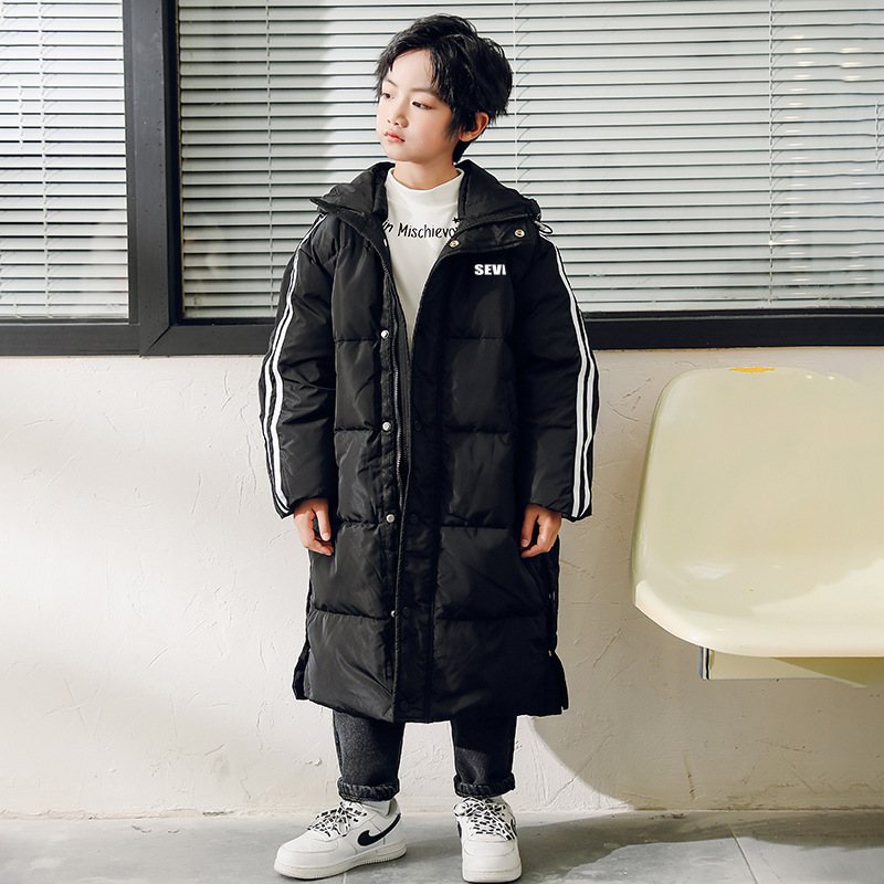 男童冬装棉衣外套2020新款中大童羽绒棉服中长款儿童洋气加厚棉袄