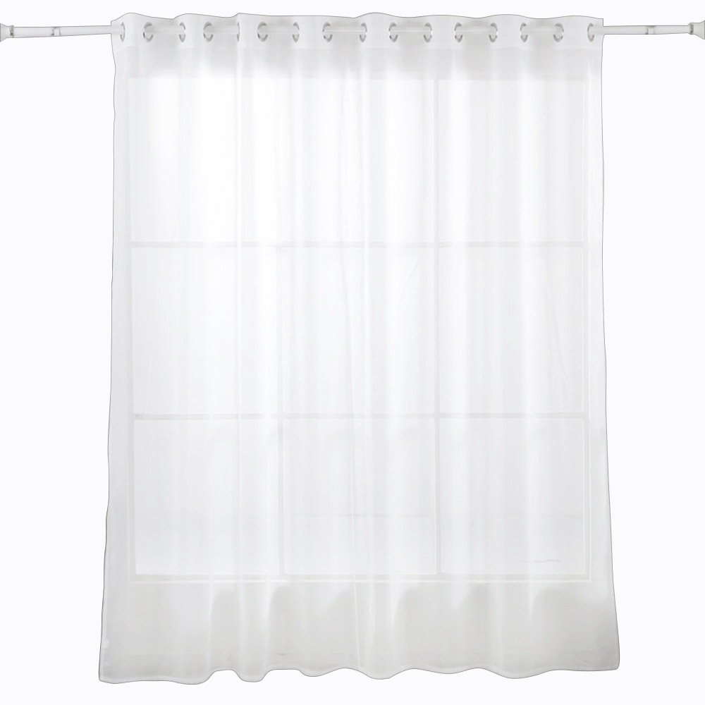 Simple Solid Color Chiffon Window Screen Curtain Mesh Curtains Perforated Transparent Hotel Bedroom Curtain [Thermal Transfer Material]]