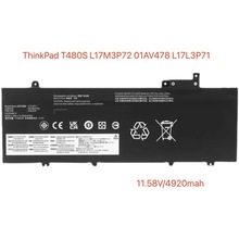 适用联想ThinkPad T480S L17L3P71 L17M3P72 01AV478笔记本电池