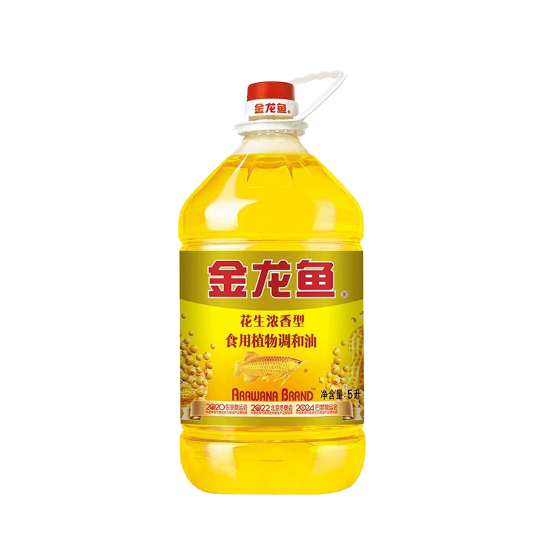 金龙鱼花生浓香型食用植物调和油5L 家用桶装健康食用油