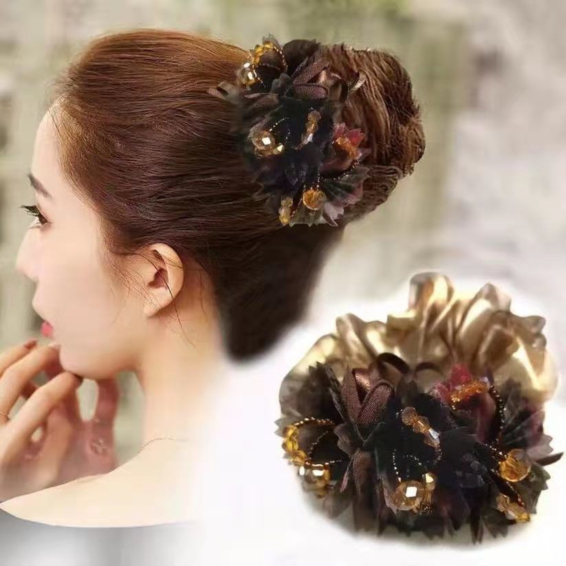 韩版百搭简约时尚丸子头头花成人发圈盘头