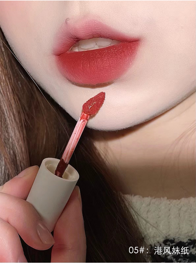 roto银杏唇釉学生爆款不掉色不沾杯小众品牌平价丝绒哑光唇彩口红