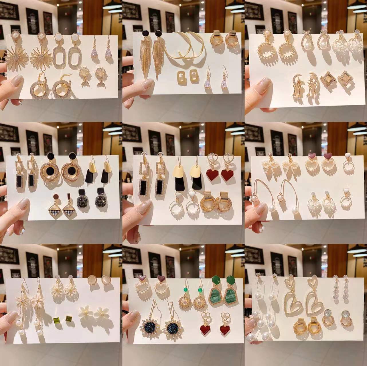 2 Yuan Value Packaging Earrings Silver Needle 925 Earrings Earrings Mixed Batch Stud Earrings Earrings Stall Meow Ornament