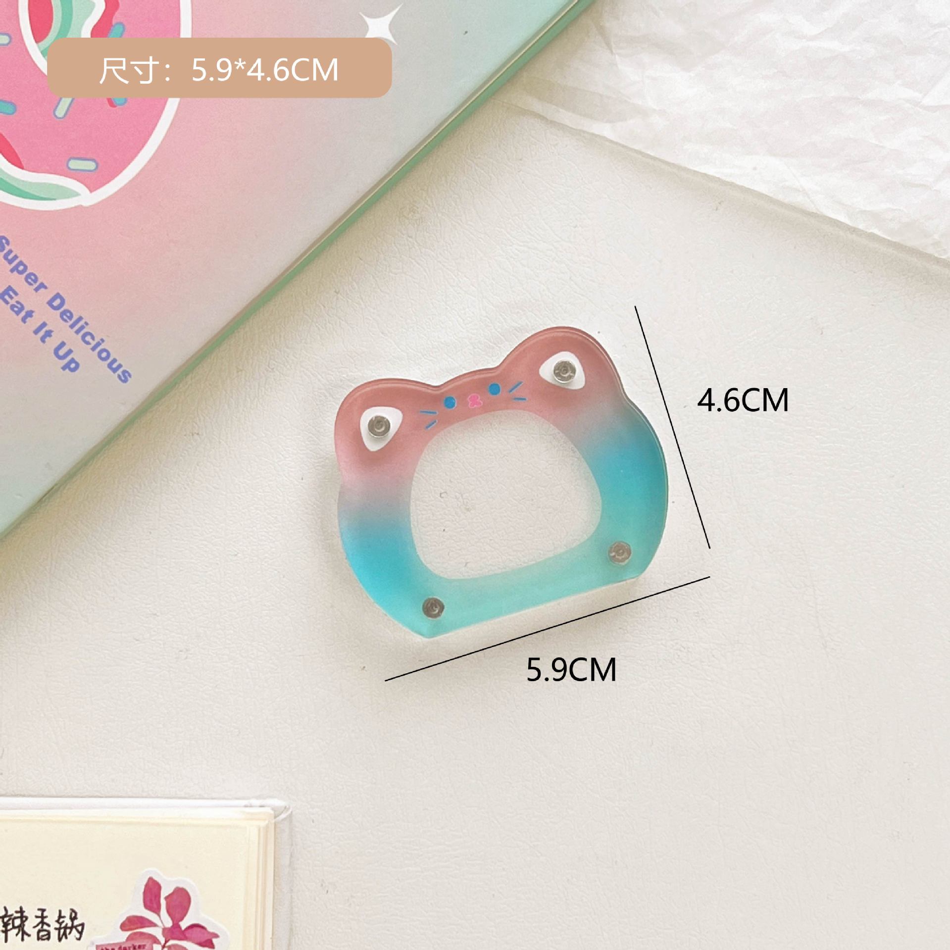 Original Special-Shaped Goo Card Brick Transparent Acrylic Gradient Card Brick Magnetic Suction Photo Frame Certificate DIY Aidou Photo Small Ornaments