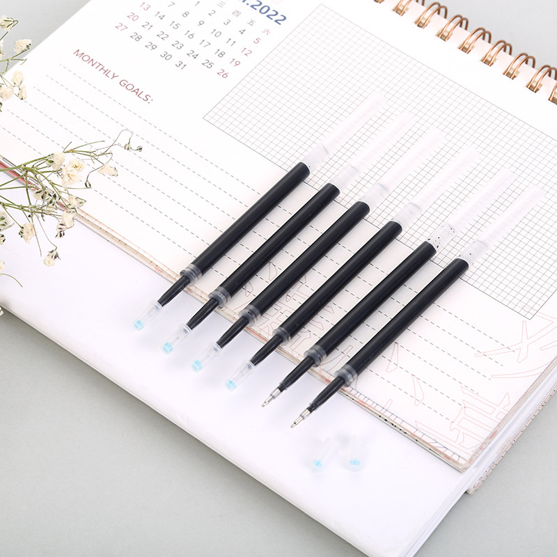 st笔芯按动式刷题笔芯葫芦头20支袋装大容量中性按动笔芯学习文具