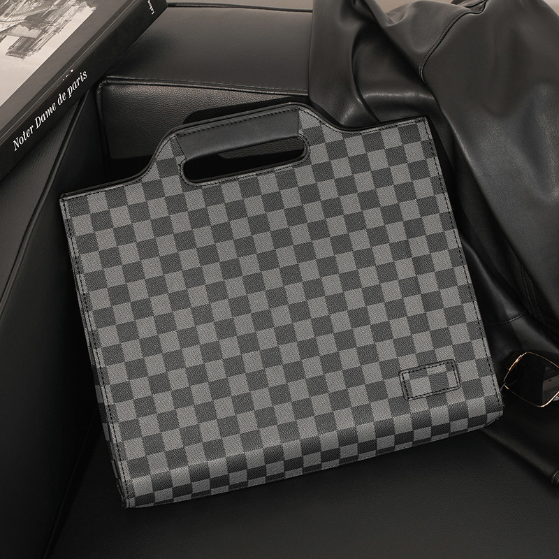 New Men's Handbag Shoulder Bag Pu Leather Messenger Bag Men's Casual Business Briefcase Computer File Bag Men