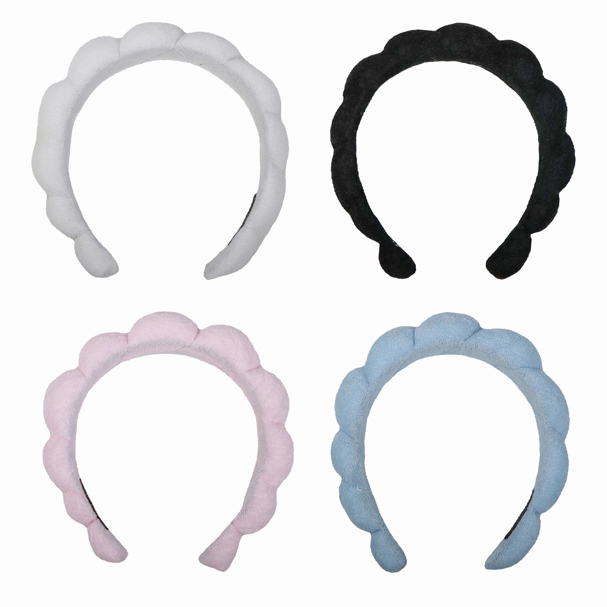 Cross-Border Amazon Hot Twist Sponge High Skull Top Headband Spa Headband Hairband Face Wash Makeup Headband Hair Accessories