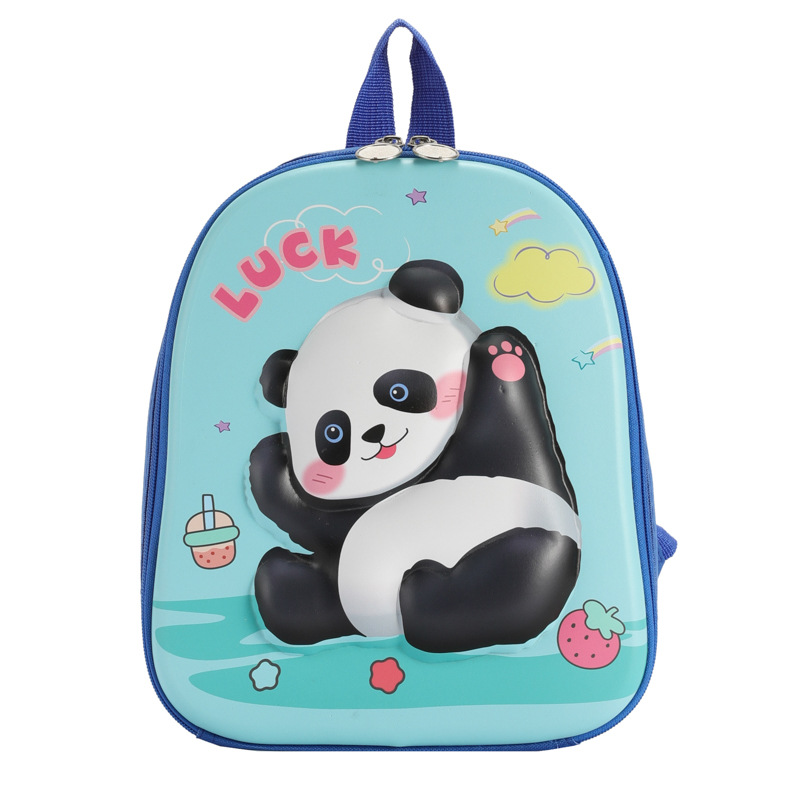 3D Lesser Panda Children Hardshell Bag Cute Fashionable Stylish Primary School Student Eggshell Bag Trend All-Match School Bag