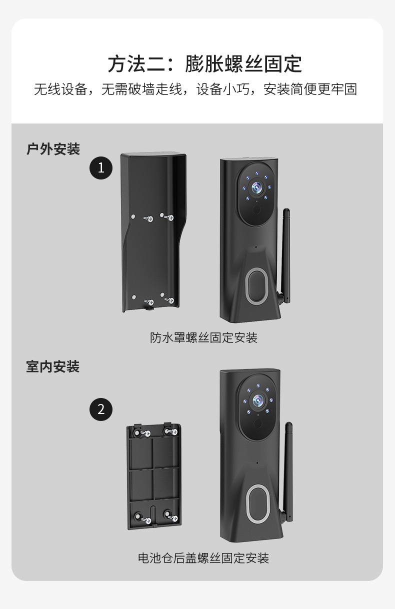 可视门铃智能wifi门铃远程家用监控ubox视频语音对讲室内叮咚机