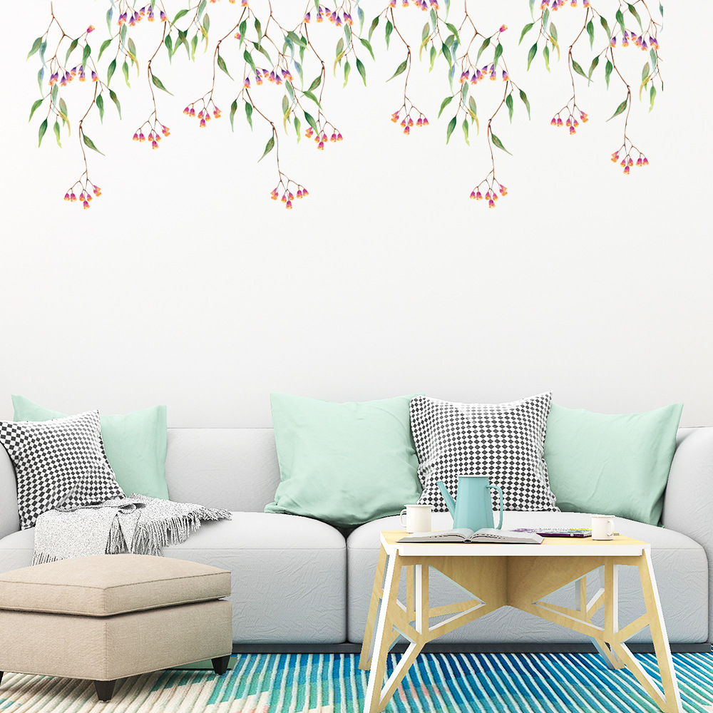 花藤绿叶新款创意客厅沙发背景墙贴画可移除ph1224