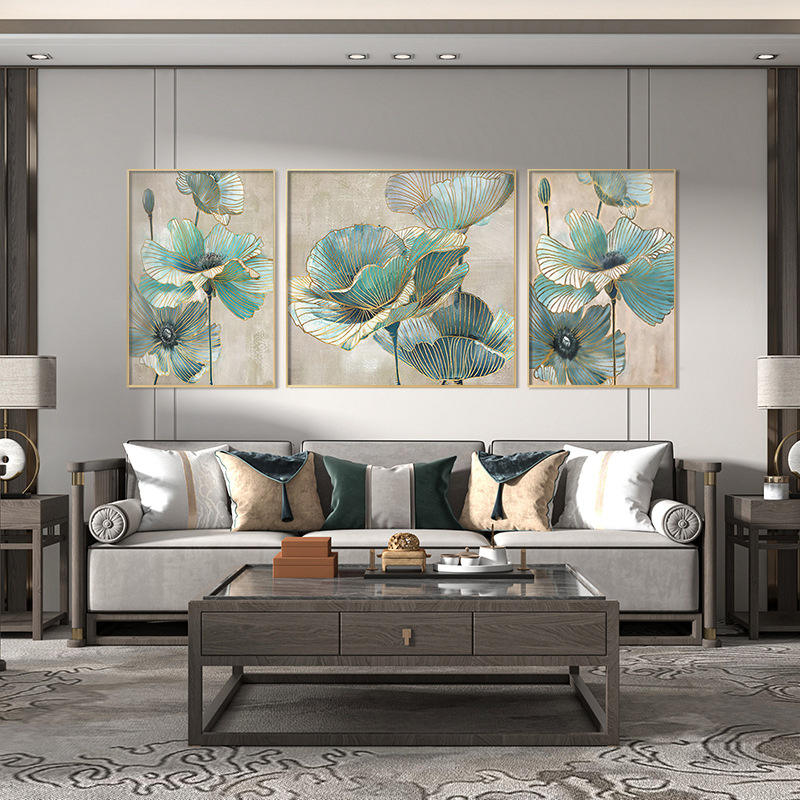 大方沙发背景挂画深圳3d大型壁画厂家定制个性背景墙壁画外贸图片风景