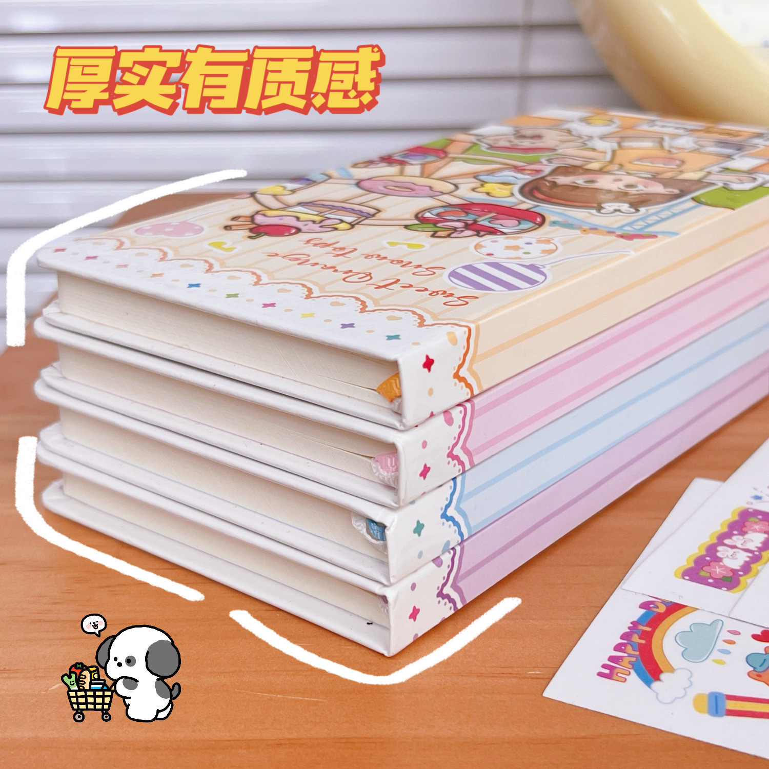 Tengyi Youpin Fondant Roll Series Creative Cartoon Cute Girl Journal Book Student Journal Notebook
