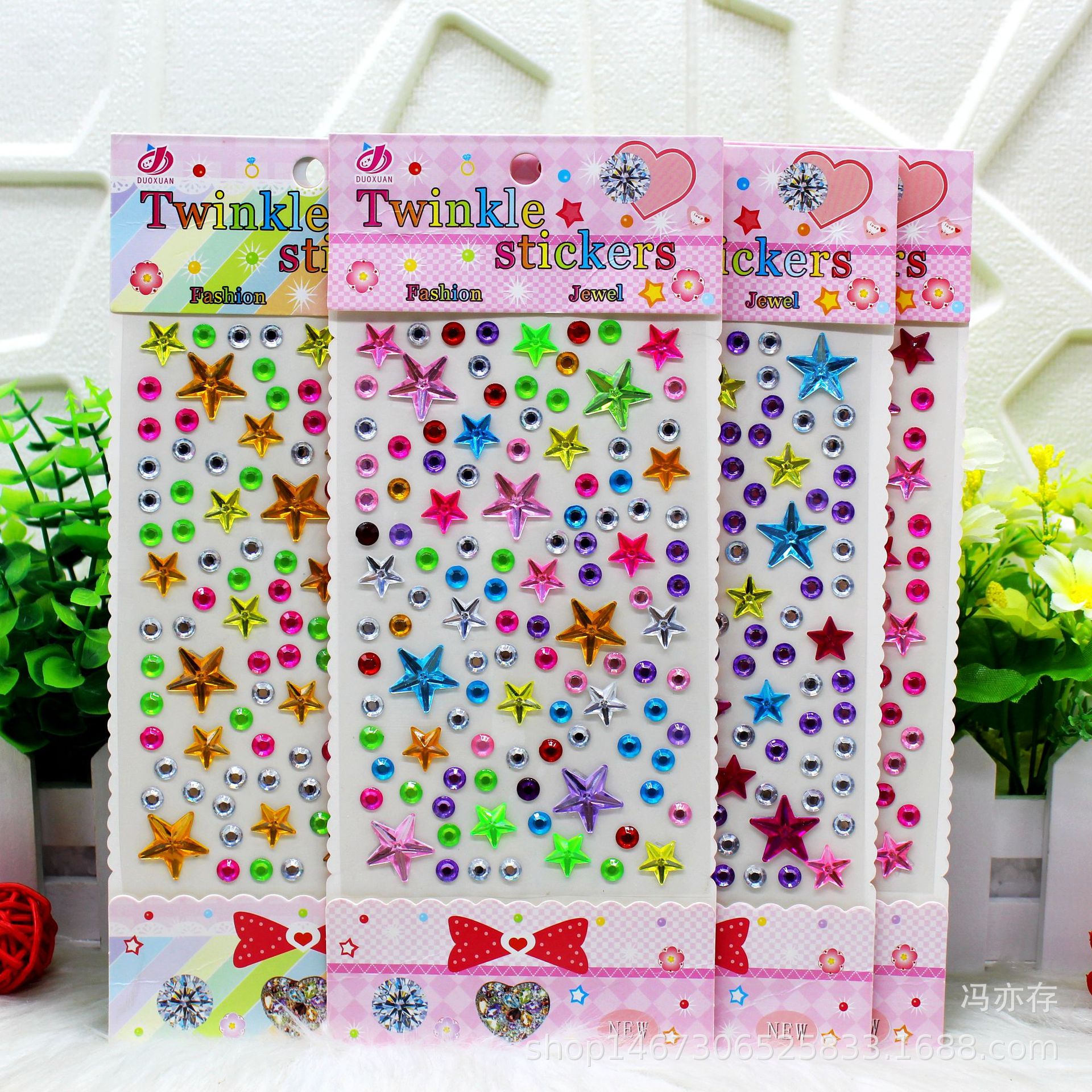 新款大号满天星造型贴纸亚克力钻石贴画水晶亚克力钻贴批发