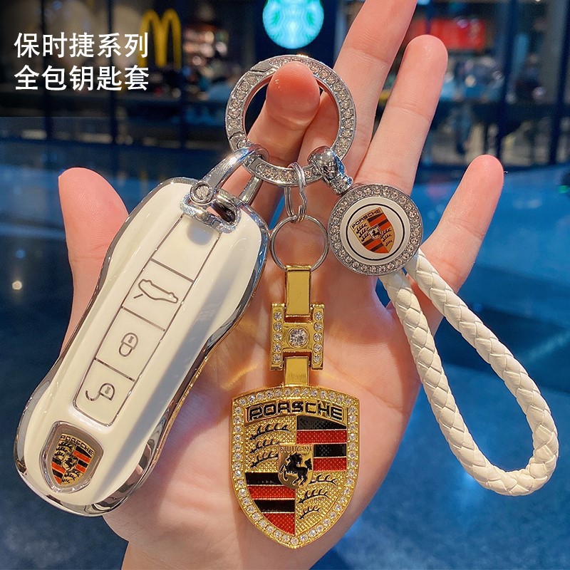 适用保时捷钥匙套壳帕拉梅拉panamera卡宴cayenne扣macan911车女