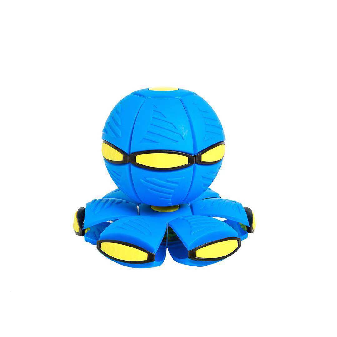 Luminous Magic Flying Saucer Ball Decompression Deformation Vent Elastic Ball Parent-Child Interaction Foot Stepping Ball Children's Toys Wholesale