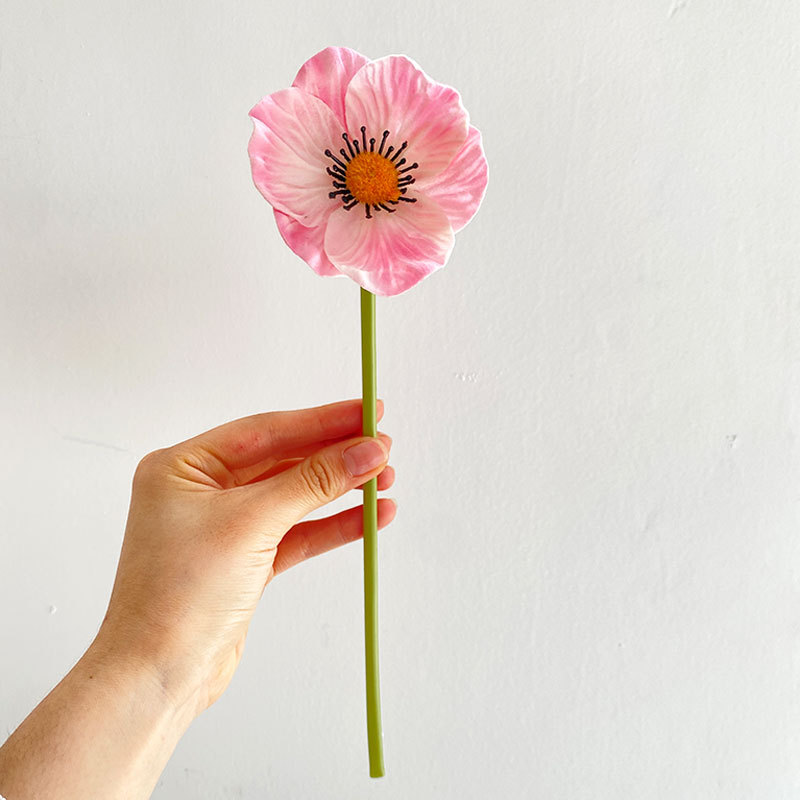 Pu Mini Poppy Flower Yu Meiren Artificial/Fake Flower Ins Domestic Ornaments Simulation Plant Cross-Border Wholesale