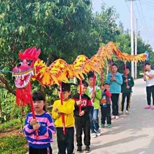 儿童手舞龙舞狮传统彩带耍龙布龙健身龙头灯甩龙道具广场舞幼儿园