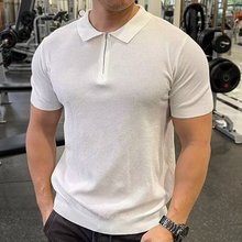 翻领短袖衫男潮牌夏季恤韩版修身潮流新款百搭体恤上衣