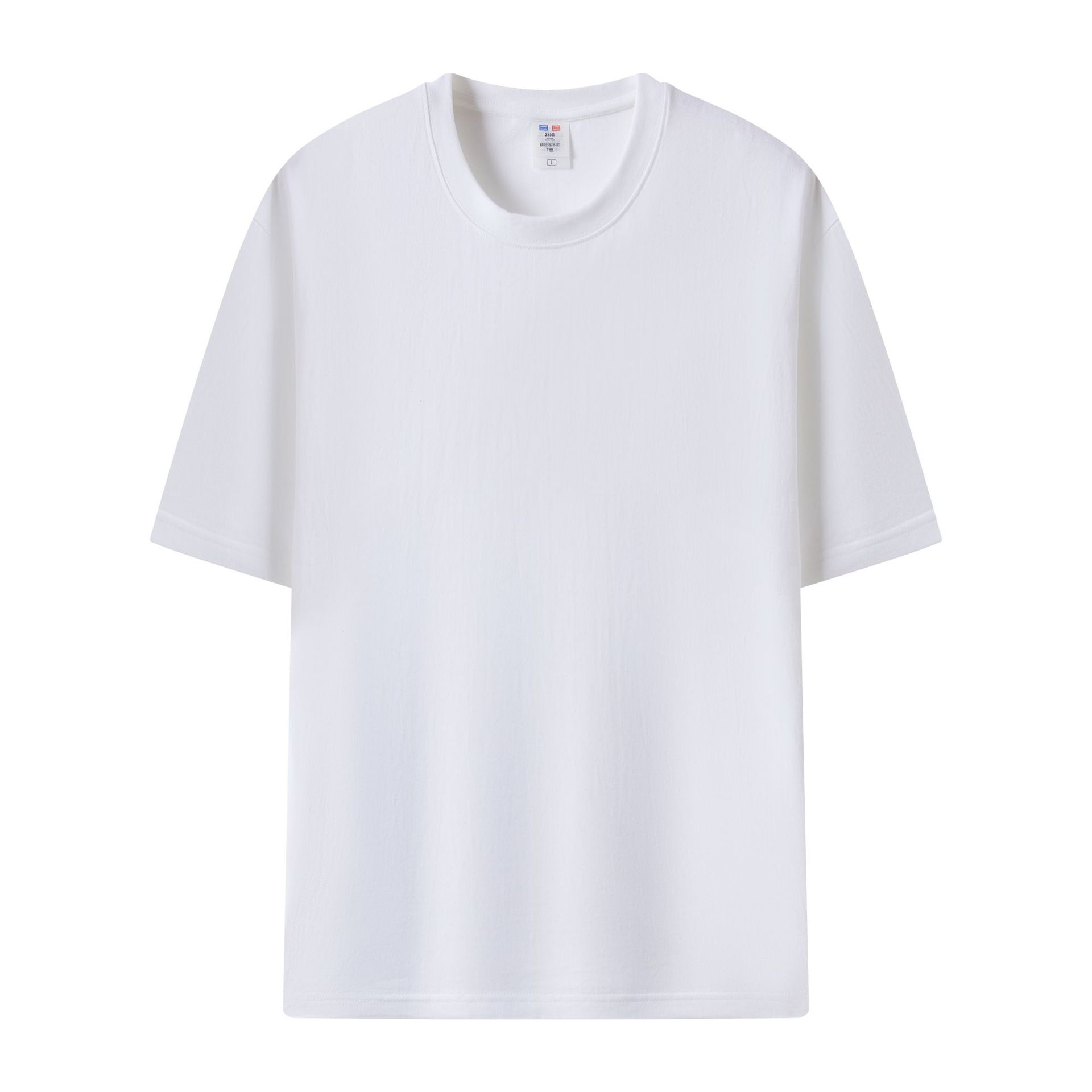 Professional Customized T-shirt Customized Cotton Printed Logo Advertising Shirt Large Size round Neck Short Sleeve Customized