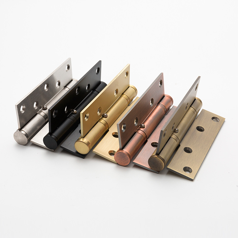 自闭合页5寸不锈钢定位闭门器自动弹簧缓冲调节关门平开子母加厚