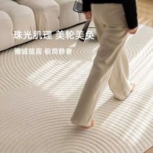 轻奢硅藻丝抗污防水可擦洗客厅地毯百搭简约高级耐脏卧室满铺大毯