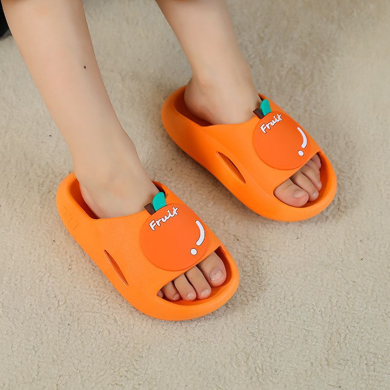 2023 Cartoon Fruit Children's Slippers Men's Summer Internet Celebrity Home Bathroom Girls Thick Bottom Soft Deodorant Baby Sandals