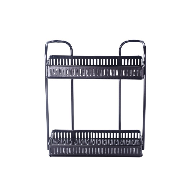 Bathroom Storage Rack Bathroom Kitchen Multi-Purpose Storage Rack Punch-Free Iron Rectangular Rack Article Storage Shelf