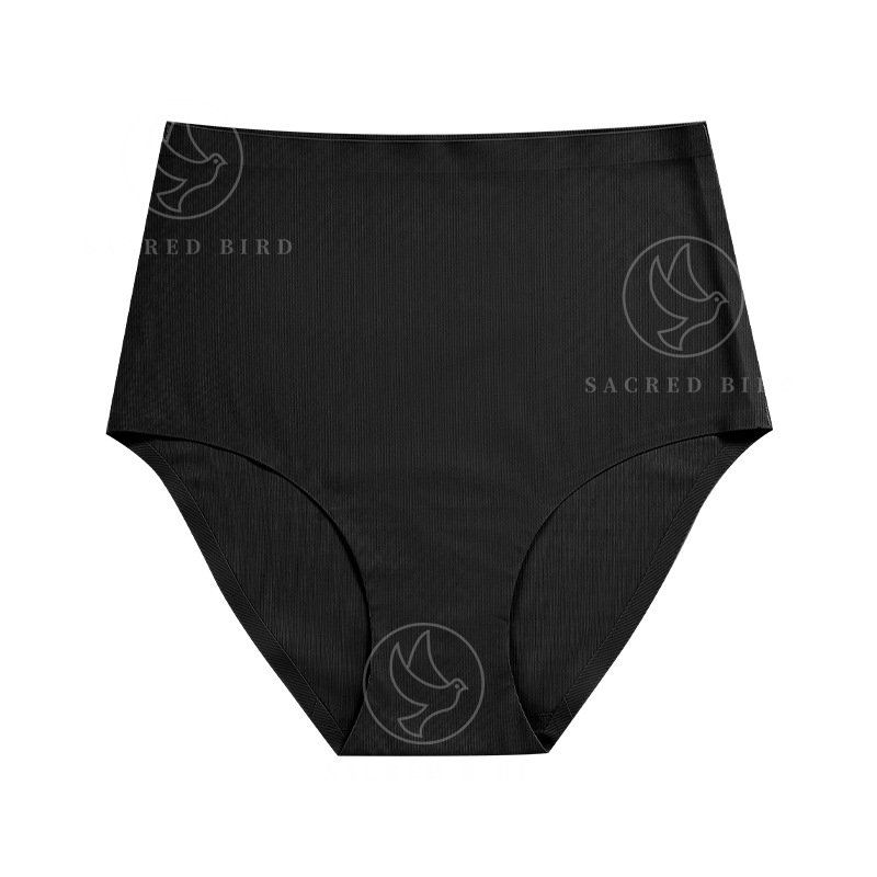 Personalized Seamless Thin Breathable Antibacterial Cotton Crotch Women's Briefs High Waist plus Size Sexy Classic Panties