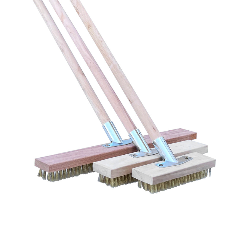 长柄钢丝地板刷硬毛刷地刷水泥地院子户外去青苔污垢长手柄宽刷头