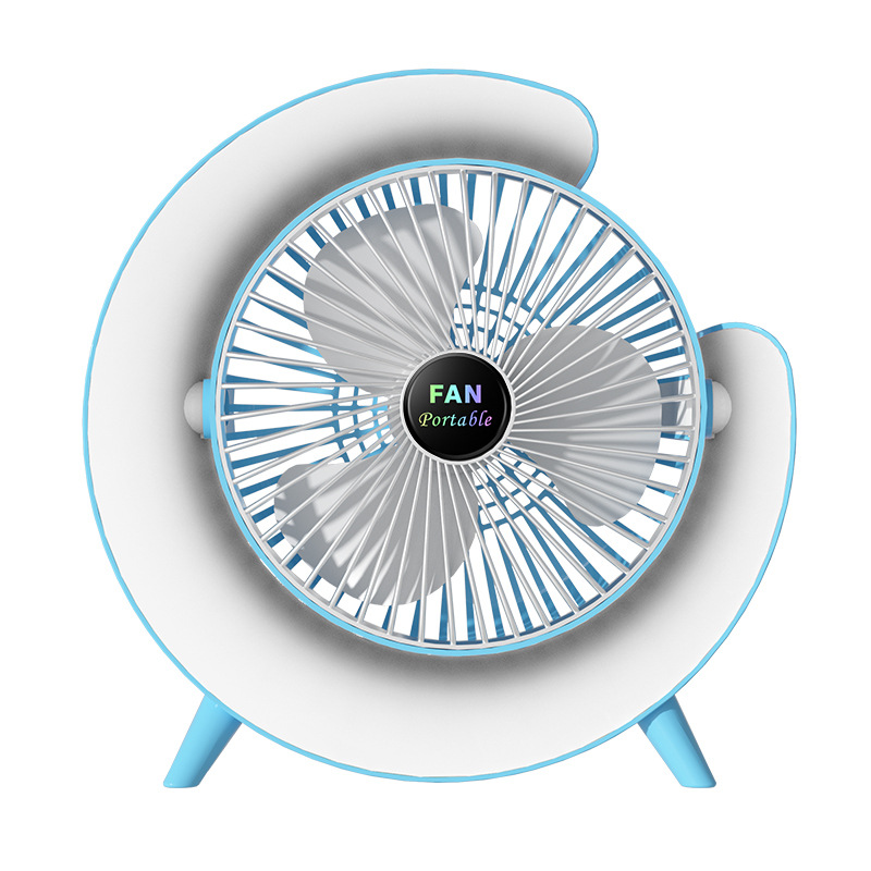 New Household Bedroom Bedside Small Night Lamp Fan Student Dormitory Usb Charging Dual-Use Large Wind Fan Wholesale