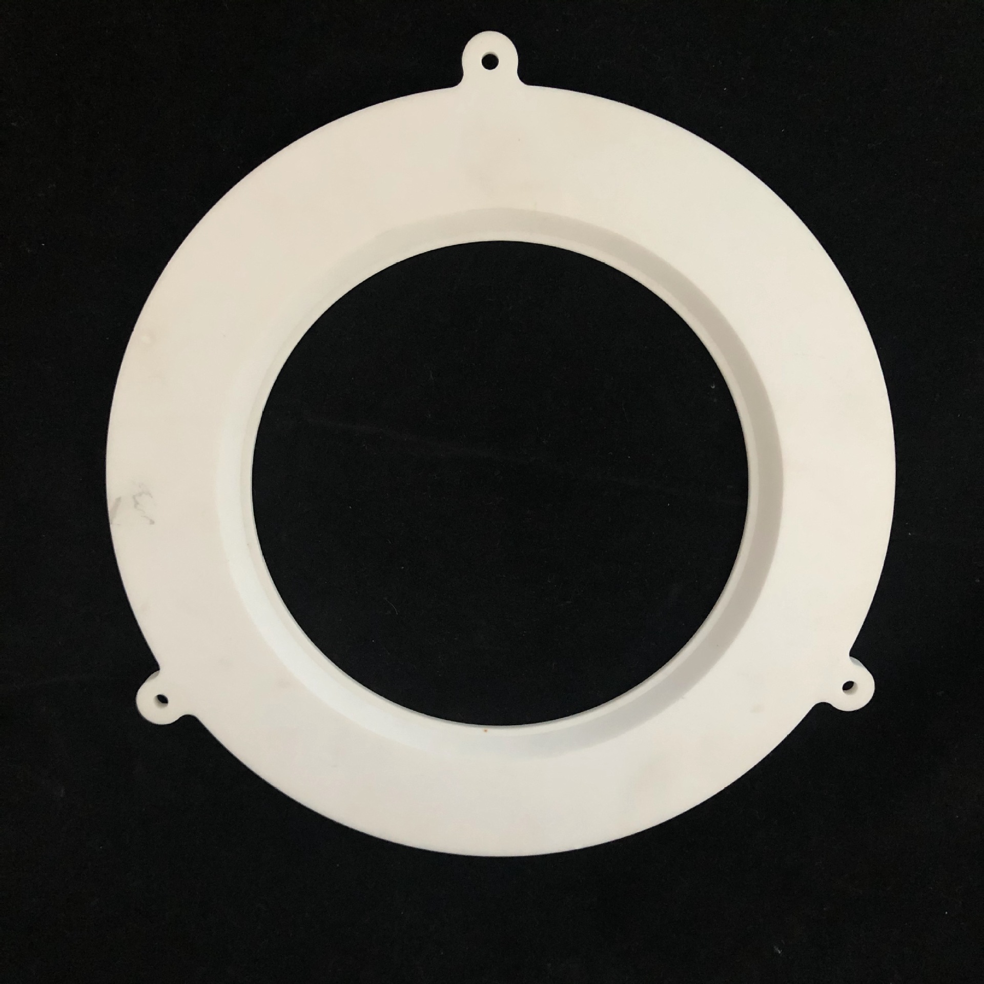 精加工95氧化铝陶瓷环三定位孔耐高温绝缘陶瓷圈