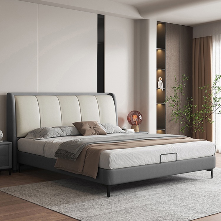 布艺床现代简约双人床小户型主卧1.5米床2.2米大床科技布网红婚床