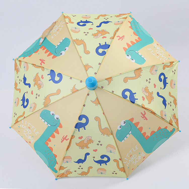 防水套长柄卡通儿童雨伞 直杆自动黑胶儿童伞 学生遮阳防晒晴雨伞