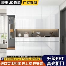 意式实木鞋柜进门玄关柜客厅隔断家用一体靠墙入户鞋柜鞋柜高立式