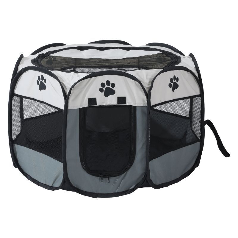 Octagonal Pet Fence Pet Tent Oxford Cloth Scratch-Resistant Foldable Dog Cage Dog Cat Delivery Room Doghouse Cathouse