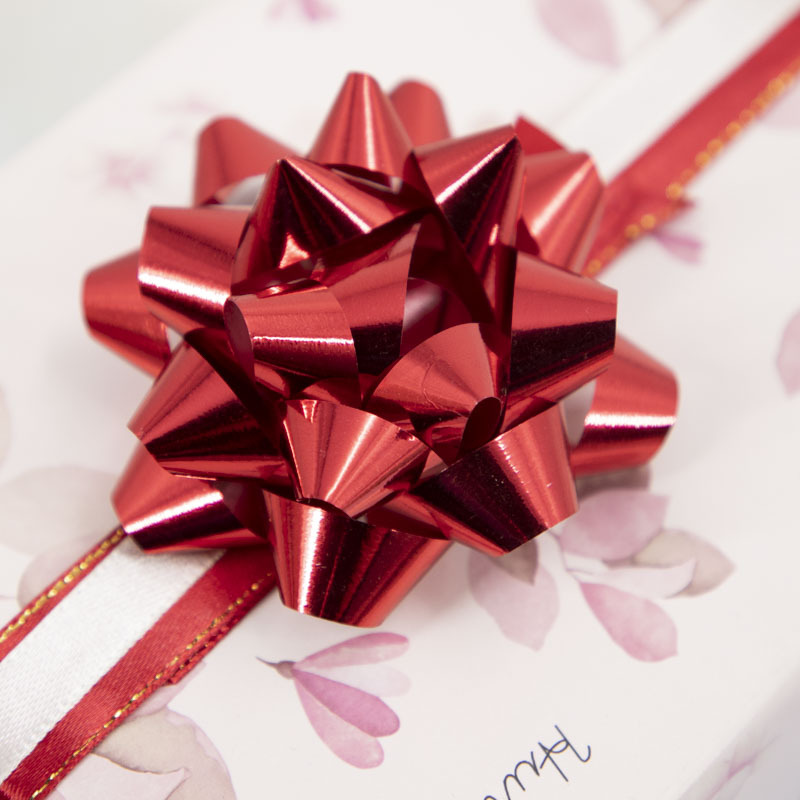 生日圣诞节日礼品礼物礼盒装饰花立体花成品花球星星花丝带花结