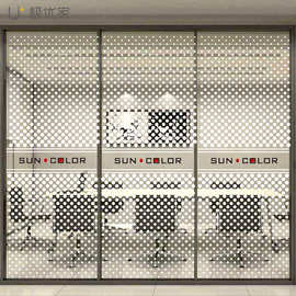 uv喷绘办公室玻璃隔断磨砂贴彩白彩超透玻璃贴静电贴双面彩喷透明