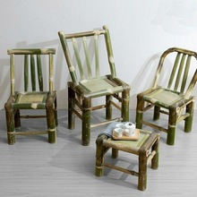 竹椅子靠背椅家用藤椅单人编织竹制藤编小椅阳台休闲椅老式竹凳