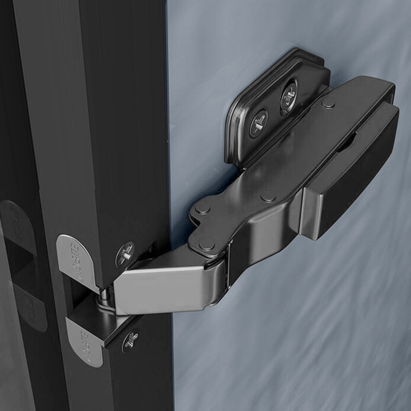 铝框门铰链合页阻尼缓冲铝合金玻璃门窄框橱柜二段力液压飞机弹簧