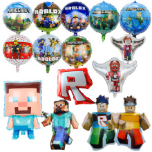 外贸我的世界铝膜气球像素大战罗布乐斯游戏派对装饰气球批发