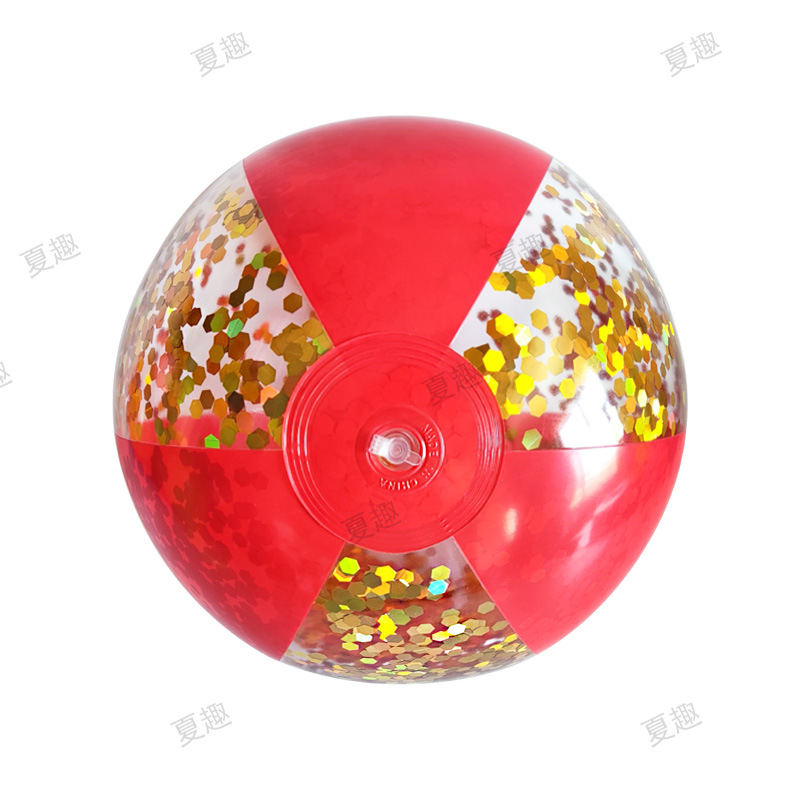 Transparent Sequin Ball PVC Inflatable Six-Piece Ball Sequins Beach Ball Plus Logo